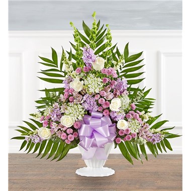 Tranquility Floor Basket&trade; - Lavender & White